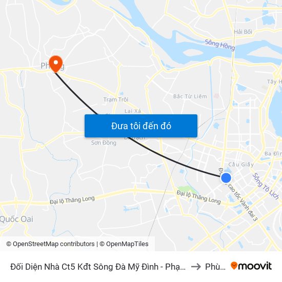 Đối Diện Nhà Ct5 Kđt Sông Đà Mỹ Đình - Phạm Hùng to Phùng map