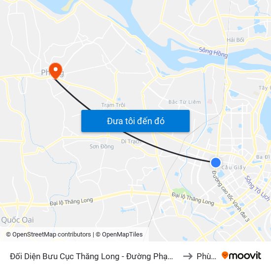 Đối Diện Bưu Cục Thăng Long - Đường Phạm Hùng to Phùng map