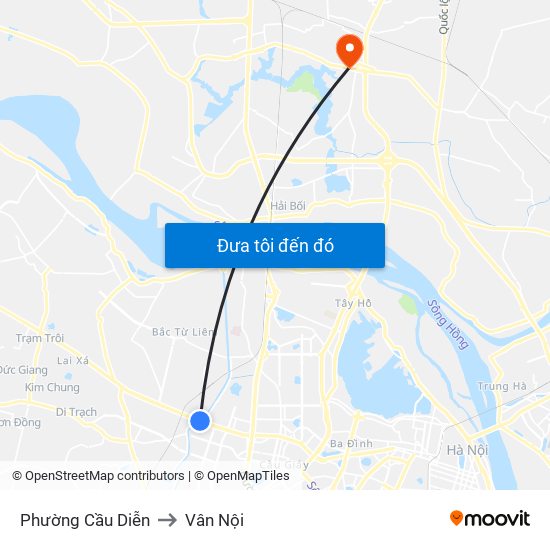 Phường Cầu Diễn to Vân Nội map