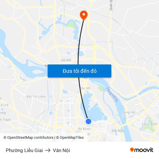 Phường Liễu Giai to Vân Nội map