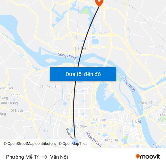 Phường Mễ Trì to Vân Nội map