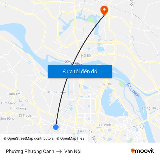 Phường Phương Canh to Vân Nội map