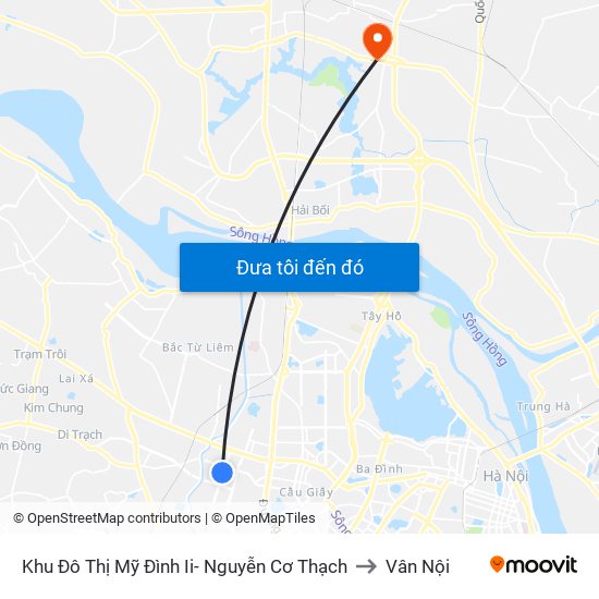 Khu Đô Thị Mỹ Đình Ii- Nguyễn Cơ Thạch to Vân Nội map