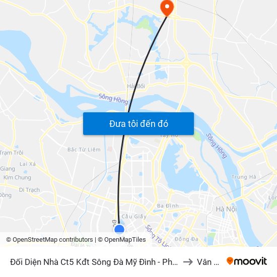 Đối Diện Nhà Ct5 Kđt Sông Đà Mỹ Đình - Phạm Hùng to Vân Nội map