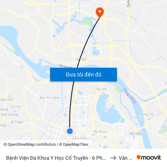 Công Ty Miwon - Phạm Hùng to Vân Nội map