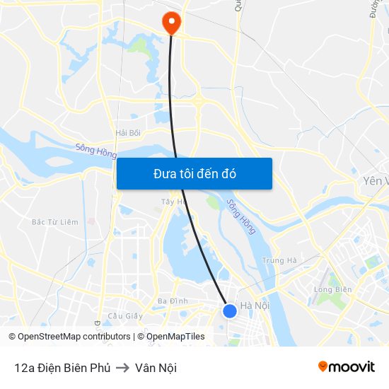 12a Điện Biên Phủ to Vân Nội map