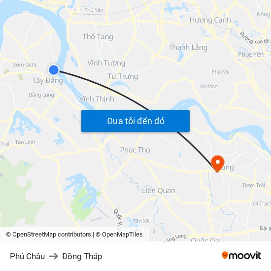 Phú Châu to Đồng Tháp map