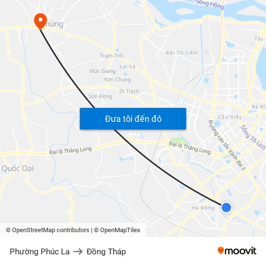 Phường Phúc La to Đồng Tháp map