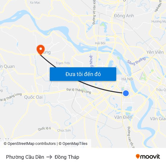 Phường Cầu Dền to Đồng Tháp map