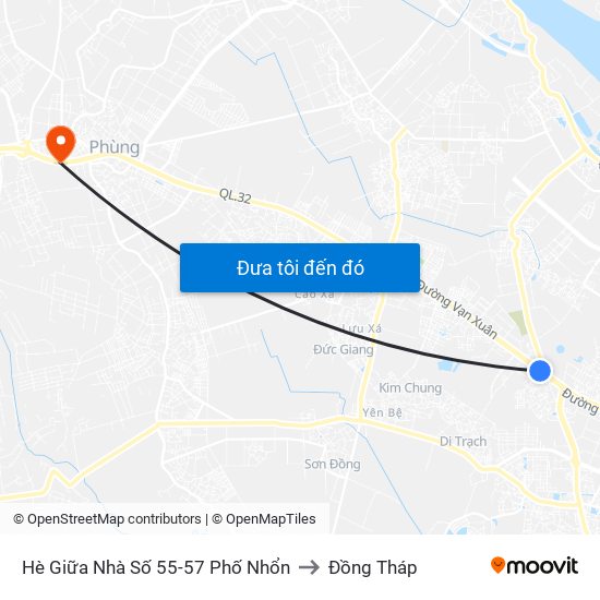 Hè Giữa Nhà Số 55-57 Phố Nhổn to Đồng Tháp map