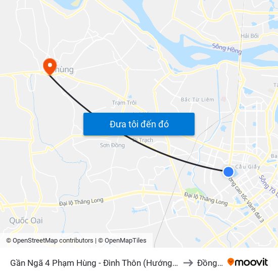 Gần Ngã 4 Phạm Hùng - Đình Thôn (Hướng Đi Khuất Duy Tiến)-Cột Sau to Đồng Tháp map