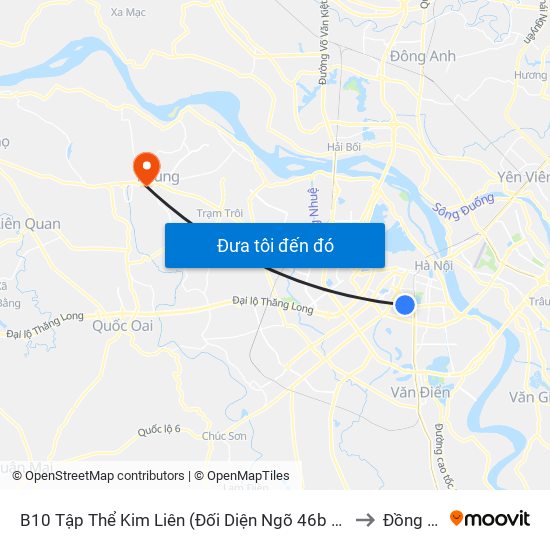 B10 Tập Thể Kim Liên (Đối Diện Ngõ 46b Phạm Ngọc Thạch) to Đồng Tháp map