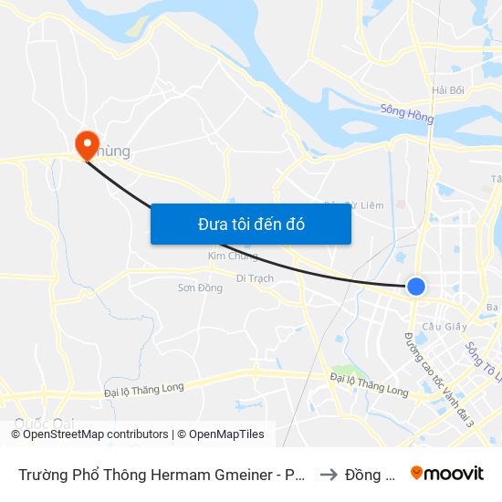 Trường Phổ Thông Hermam Gmeiner - Phạm Văn Đồng to Đồng Tháp map