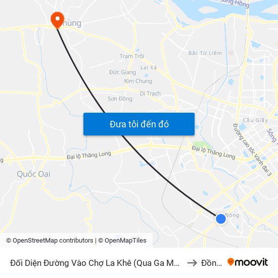 Đối Diện Đường Vào Chợ La Khê (Qua Ga Metro La Khê) - 405 Quang Trung (Hà Đông) to Đồng Tháp map