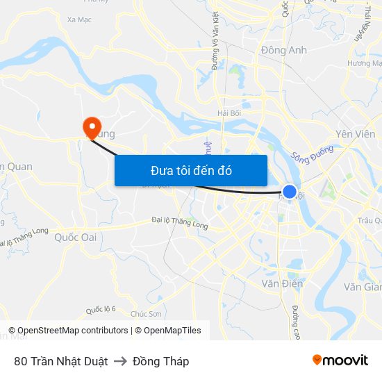 80 Trần Nhật Duật to Đồng Tháp map