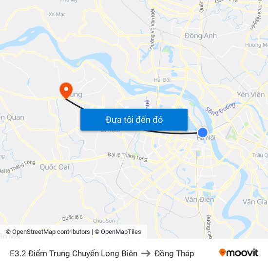 E3.2 Điểm Trung Chuyển Long Biên to Đồng Tháp map