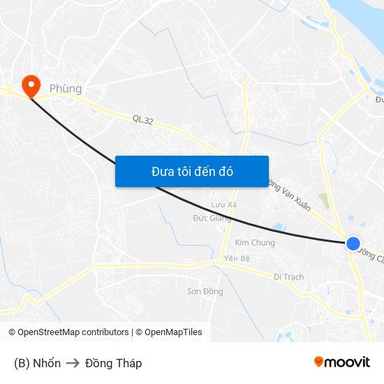 (B) Nhổn to Đồng Tháp map