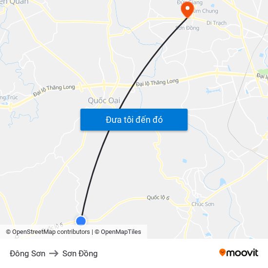 Đông Sơn to Sơn Đồng map