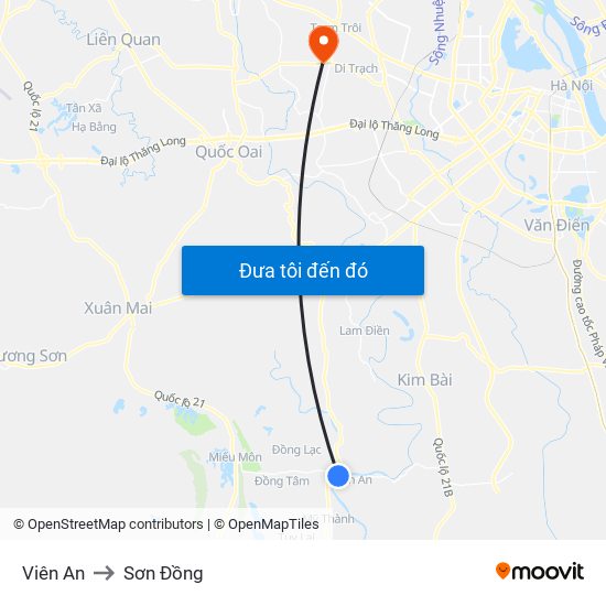 Viên An to Sơn Đồng map