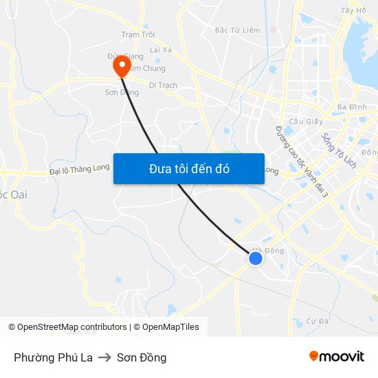 Phường Phú La to Sơn Đồng map