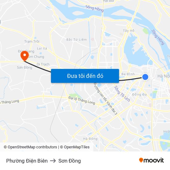 Phường Điện Biên to Sơn Đồng map