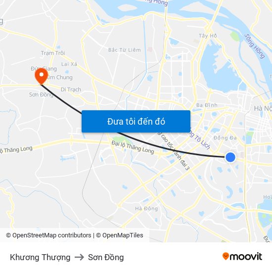 Khương Thượng to Sơn Đồng map