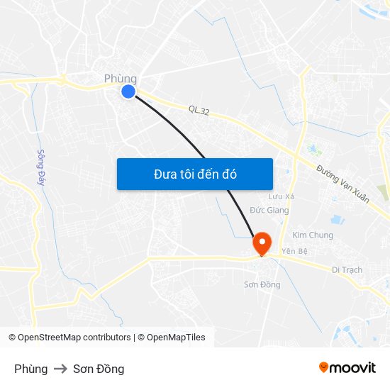 Phùng to Sơn Đồng map