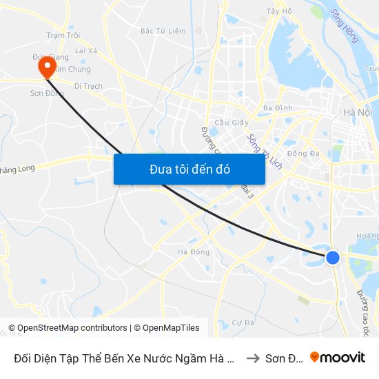 Đối Diện Tập Thể Bến Xe Nước Ngầm Hà Nội - Ngọc Hồi to Sơn Đồng map