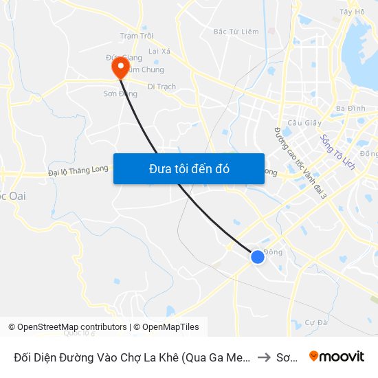 Đối Diện Đường Vào Chợ La Khê (Qua Ga Metro La Khê) - 405 Quang Trung (Hà Đông) to Sơn Đồng map