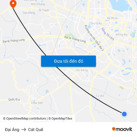Đại Áng to Cát Quế map