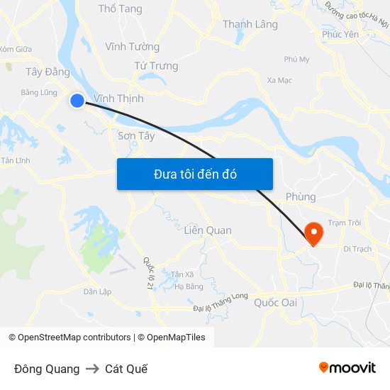 Đông Quang to Cát Quế map