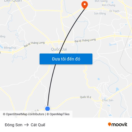 Đông Sơn to Cát Quế map