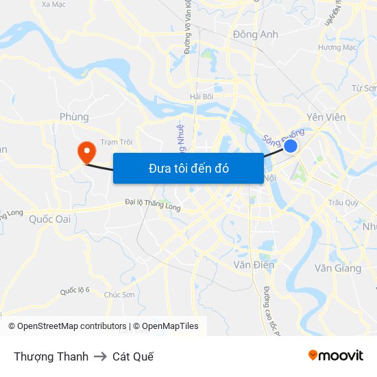 Thượng Thanh to Cát Quế map