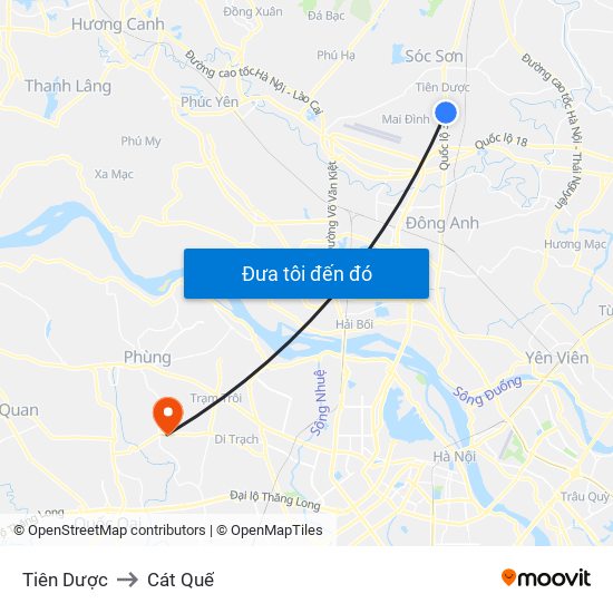 Tiên Dược to Cát Quế map