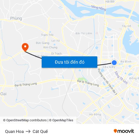 Quan Hoa to Cát Quế map