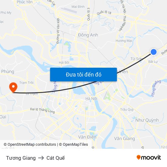 Tương Giang to Cát Quế map