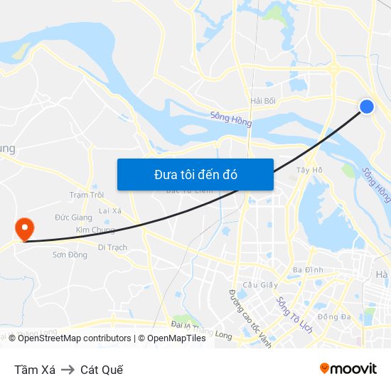 Tầm Xá to Cát Quế map