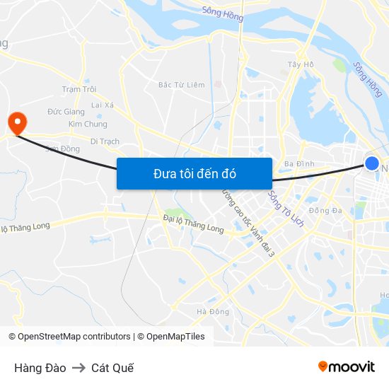 Hàng Đào to Cát Quế map