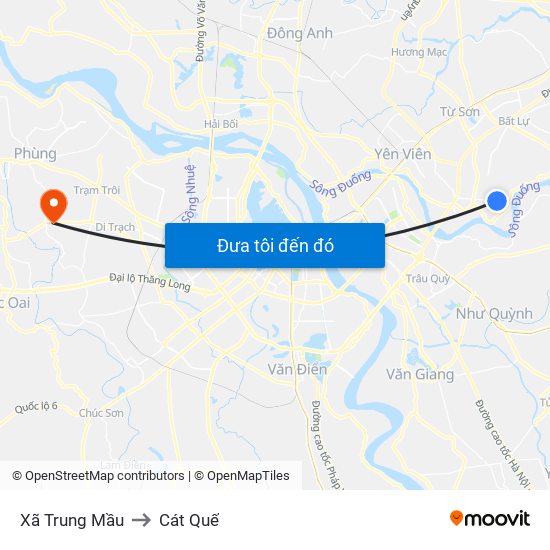 Xã Trung Mầu to Cát Quế map