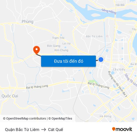 Quận Bắc Từ Liêm to Cát Quế map