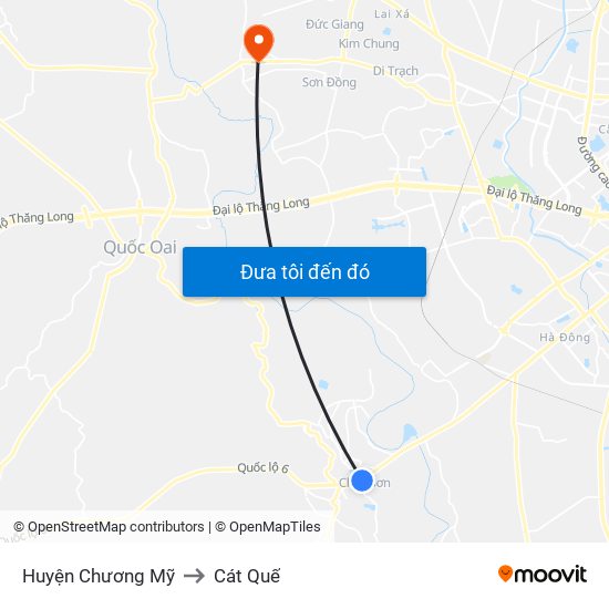 Huyện Chương Mỹ to Cát Quế map