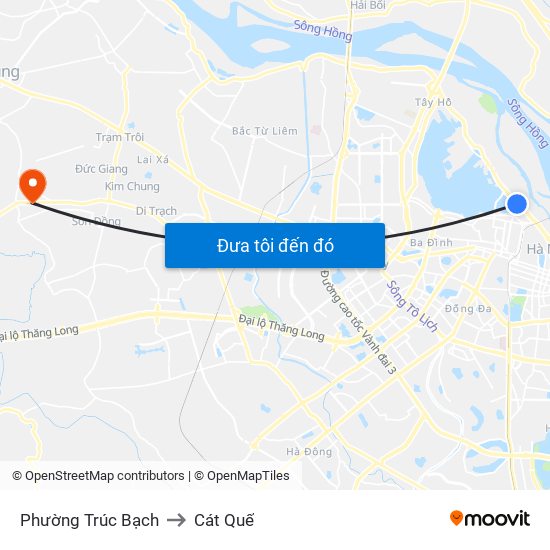 Phường Trúc Bạch to Cát Quế map