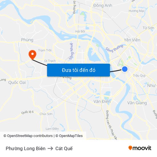 Phường Long Biên to Cát Quế map