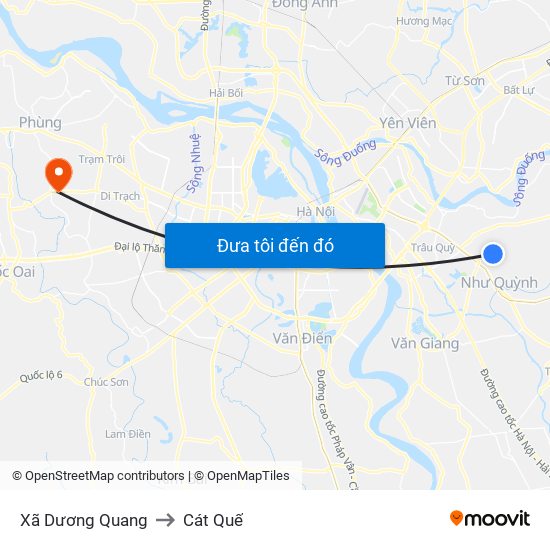 Xã Dương Quang to Cát Quế map