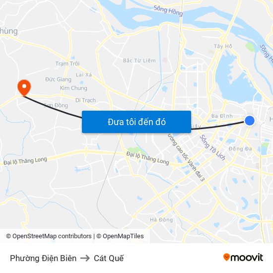 Phường Điện Biên to Cát Quế map