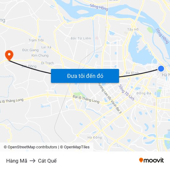 Hàng Mã to Cát Quế map