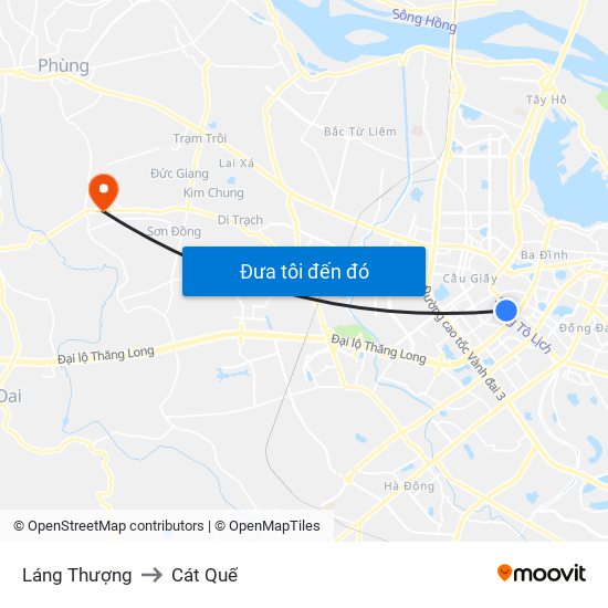 Láng Thượng to Cát Quế map