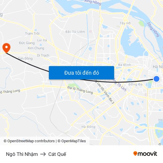 Ngô Thì Nhậm to Cát Quế map