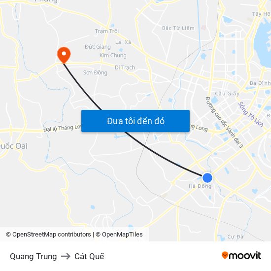 Quang Trung to Cát Quế map