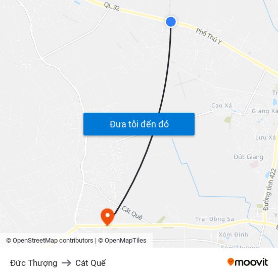 Đức Thượng to Cát Quế map